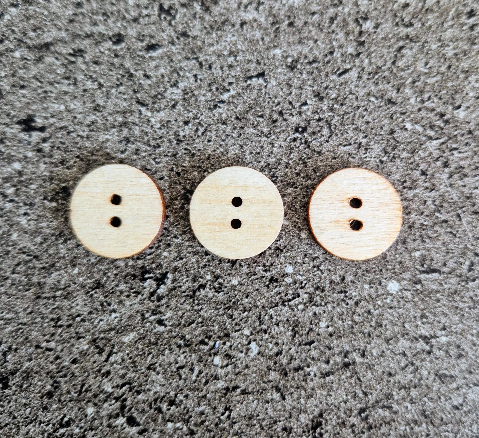 Lote de 3 botones de madera vintage – photo 2